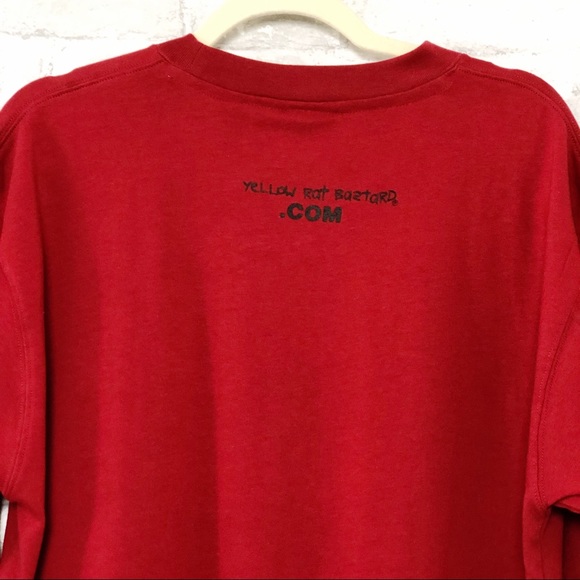 VINTAGE YELLOW RAT BASTARD NYC Men’s Rusty Red Rat Graphic Glow in the Dark Tee - Picture 9 of 16